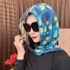 [Chapéu Cachecol de Cetim com Nervuras] Novo Estilo de Primavera Chapéu com Fita Moda Protetor Solar Cachecol Versátil Casual Lenço de Cabeça Feminino