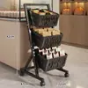 Estante de supermercado estante de almacenamiento multicapa estante comercial para snacks estante de exhibición de alimentos y bebidas pequeños para tiendas de conveniencia carrito cesta de almacenamiento