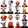 Nova Máscara de Palhaço de Terror Touca Festa Nariz Vermelho Máscara Palhaço Halloween Máscara de Látex Festa Brilhante