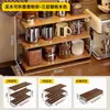 Portavasos de madera maciza, plegable, para escritorio, para guardar tazas de agua, té, café, organizador para exteriores, aparador