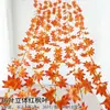 Vid de Hoja de Arce Roja Vid de Flores de Plástico Vid de Hojas Decoración Vid Flor Artificial Enrejado Planta de Techo Tubería Envoltura