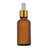 Frascos de Vidro Espesso Marrom para Óleos Essenciais, Frascos Conta-Gotas para Sérum, Frascos Vazios para Cosméticos com Tampa Antifurto, Disponível para Atacado