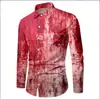 Moda Masculina Transfronteiriça Europeia e Americana Tamanho Plus Camisa com Estampa Digital Amazon Camisa Casual Transfronteiriça Masculina