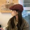 Ankora Sombrero Avanzado Estilo Sol Rojo Gamuza Retro Boina Mujeres Otoño e Invierno Sombrero de Artesano Sombrero de Trabajo Británico Hombres