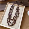 Collar bohemio de concha de coco con cuentas, diseño geométrico, cadena para suéter de estilo étnico de alta gama, collar de diseño nicho para mujer