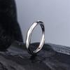Anillo de apertura geométrica de plata 999 con diseño de pie, simple, de moda, concha de agua Joker de viento frío, venta directa de fábrica