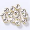 Cristal de Vidrio con Forma Especial Blanco de Cuatro Garras Diamante Bolsas de Joyería DIY, Zapatos, Accesorios para el Cabello, Accesorios para la Ropa Venta al por Mayor