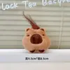 Pingente de Pelúcia Squeaky de Capivara da Moda Fofo Estilo Incomum Miniatura de Porquinho-da-Índia Enfeite Pendente