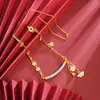 Tendência Nacional Colar Vietnamita Ouro Areia Retro Esmalte Tubo Curvo Flor Borboleta Franja Corrente Clavícula Joia Elegante Feminina Atacado