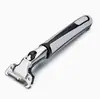 Aparelho de barbear manual de 2 lâminas transfronteiriço, aparelho de barbear ultralimpo, cabo vintage, cabeça de lâmina substituível, aparelho de barbear