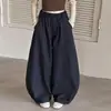 Calça Scimitar Wide-Leg Estilo Coreano para Meninas Primavera e Outono Moda Infantil Roupa da Moda Solta Versátil Casual Calça Longa Calça Balloon