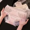 Tanga Sexy de Encaje de Cintura Media para Mujer, Trasero de Durazno, Malla Transpirable Cómoda y Amigable con la Piel, Hueco