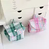 Bolsa de almacenamiento acolchada para CCD estilo macaron, fresca y linda; Billetera de monedas portátil con tapa abatible y bloques de color; Estuche de viaje para toallas sanitarias