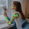 Adesivos de Tatuagem Luminosos de Natal Transfronteiriços para Crianças, Papai Noel Cartoon, Adesivos Luminosos Verdes de Feriado com um Toque de Luxo