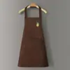 Delantal Impermeable y a Prueba de Aceite Nuevo y de Moda para Mujeres, Uso en Cocina, Cocina Casera, Mangas de Dios de la Cocina, Cinturón de Trabajo para Hombres, Trabajo Estampado