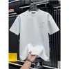 [Alta Calidad] Estilo Nuevo de Primavera Retro Americano Sencillo, Cómodo, Versátil Camiseta de Manga Corta para Hombre con Diseño de Letras