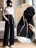 Pantalones de maternidad 2025 nuevo modelo para mujeres petite, sin soporte para el vientre, estilo delgado para el principio del embarazo, pantalones de pierna ancha para primavera y otoño