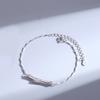 Nuevo Pulsera de Pareja Novios de la Infancia Diseño Original Wancheng Pulsera de Plata de Ley para Mujer Estilo Mori Pulsera de Lino Nicho Pulsera Sencilla