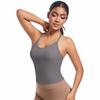 Roupa Íntima Esportiva Europeia e Americana Sexy Amiga da Pele Sem Costura Alça Cruzada nas Costas Bonita Sutiã de Yoga Colete Fitness para Corrida