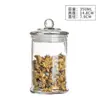 Bote de té redondo transparente de vidrio, recipiente hermético de almacenamiento, engrosado para mayor durabilidad, portátil, a prueba de humedad, adecuado para almacenar frutas secas, granos, hierbas medicinales y té de flores