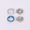 En stock Acero Inoxidable Colorido Hueco Sólido Hebilla de Cinco Puntas Ropa de Gateo para Bebé Botón Metálico Hebilla de Babero para Bebé