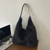 Bolso de Felpa de Lujo Ligero para Mujer Versátil Moda Retro de Gama Alta Bolso de Mano para Viajes Diarios Bolso Cruzado Casual Bolso de Piel