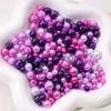 4-10mm ABS Agujero Recto Perla de Imitación Redonda Cuentas Hecho a Mano DIY Pulsera Collar Materiales para Enhebrar Accesorios de Ropa