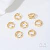 Anillo de Cuentas de Montaje Semiesférico de Planeta con Conservación de Color Oro de 14K Material de Accesorios de Joyería DIY