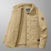Chaqueta de algodón con forro polar, estilo popular, prenda exterior casual para hombre con forro polar y grosor adicional, con cuello alto, chaqueta de trabajo para hombre