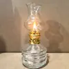 Lámpara de queroseno de vidrio vintage tamaño pequeño lámpara de iluminación para ambiente de campamento decoración de sala de estar dormitorio luz nocturna luz de emergencia