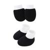 Gorro neonatal para feto, gorro, guantes antiarañazos, calcetines para pies, gorro de bebé, juego de tres piezas
