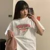 Camiseta Vintage de Manga Curta Estilo Japonês Feminina Solta Moda Ins Primavera e Verão Doce e Picante Chique Retrô Estilo Hong Kong Top Moda