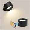 Lámpara de Pared Magnética Recargable por USB Lámpara de Pared para Gabinete Interior Lámpara de Lectura de Mesita de Noche Lámpara Táctil Portátil Lámpara de Pared Recargable para Dormitorio
