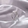 Anillo Nuevo de Industria Pesada de Primavera Hora de Correr Anillo Cruzado Femenino Nicho Apertura Ajustable Anillo que No se Desvanece