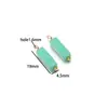 Pingente de Contas Cilíndricas de Pedra de Cristal em Aço Inoxidável Galvanizado para Colar Pulseira DIY Moda Acessórios de Roupa Joias