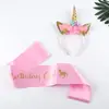 Diademas Nuevas de Cabeza de Unicornio Transfronterizas en Stock, Accesorios para el Cabello para Fiestas Navideñas Infantiles, Accesorios para el Cabello Lindos de Dibujos Animados de Nicho