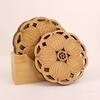 Juego de posavasos de bambú, piezas para ceremonia del té, tapete de té antideslizante de estilo japonés, portavasos de té de bambú Kung Fu, juego de tapete aislante para mesa de comedor