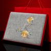 Cachecol de Lã Branco Feminino Inverno Pequeno Bordado Moda Quente Versátil para Mãe e Idosos Presente de Aniversário