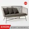 Conjunto de Mesa e Cadeiras de Rattan para Exterior Pátio Jardim Terraço Externo Varanda Ensolarada Varanda Preguiçosa Cadeira de Rattan de Lazer Conjunto de Três Peças