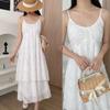 Falda de lino y algodón blanco estilo étnico para playa, estilo Yunnan, Lijiang, Sanya, Xinjiang, Tailandia.