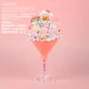 Kit de Materiais DIY Artesanal Infantil Cola de Creme Simulação Lama de Cristal Fofa Copo de Sorvete Brinquedo Pequeno para Menina
