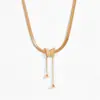 Joyas Lele Estilo Ins Transfronterizo Acero Inoxidable Mariposa Tendencia de Moda Diseño Collar de Gama Alta Accesorio de Cuello Versátil para Mujer