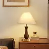 Luminária de mesa de cabeceira francesa vintage toda em cobre, estilo wabi-sabi, ambiente de estudo retrô americano, luminária decorativa de madeira maciça de alta qualidade para quarto