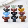 Talla de cristal natural, piedra semipreciosa cruda, artesanía de cristal animal, regalo para niños, venta al por mayor