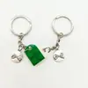 Chaveiro de Blocos de Montar Coração de Natal Montado Chaveiro Mais Vendido na Amazon Cadeia de Suprimentos Transfronteiriça Criativo DIY Feito à Mão