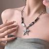 Collar de Estrella con Cuentas Y2K Industria Pesada Subcultura Femenina Spice Girl Dulce Cool Estilo Punk Nicho Alta Gama Joyería de Moda Europea y Americana