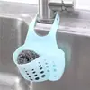 Cesta de drenaje para fregadero de cocina, bolsa colgante, soporte para esponja de grifo, organizador de fregadero para lavar platos y verduras, cesta colgante de almacenamiento sin perforación