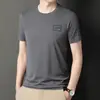 Camiseta de Manga Corta para Hombre 2023 Verano Nueva Llegada Estilo Coreano Estampada Cuello Redondo Moda Marca Camiseta de Media Manga para Jóvenes Ropa de Hombre