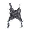 Exportación Transfronteriza Estilo Europeo y Americano Nuevo Top Asimétrico de Malla de Seda Estampada Decorativa en Capas para Mujer 5039335