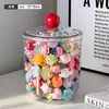 Lata Fofa de Armazenamento Caixa de Exibição Bubble Mart Boneca Boneca Pequenos Enfeites Decorações Caixa Transparente de Grande Capacidade para Comida e Brincadeiras